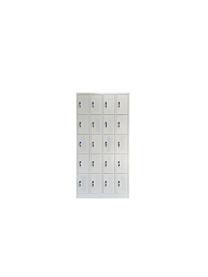 Casier STEEL 20 Portes - Blanc / Gris