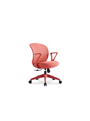 Fauteuil De Bureau CHARMY à Roulette - Rouge Clair