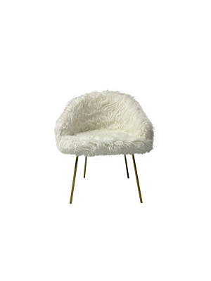 Fauteuil FORAL Fourrure - Blanc