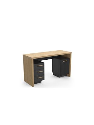 Bureau OXFORD 131,2x50x75,5cm -  Chêne / Noir