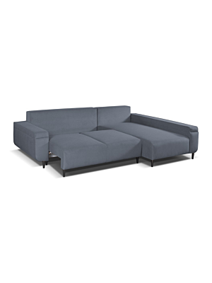 Canapé D'angle Droit FABIO + Lit 210x128cm - Gris