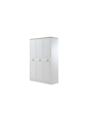 Armoire MANGO  3 Portes - Blanc / Chêne