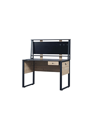 Bureau BOSS 1 Tiroir - Gris Foncé / Beige