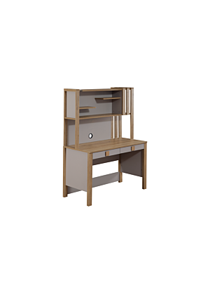 Bureau HUGA 2 Tiroirs 1 Niche - Beige