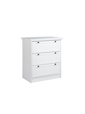 COMMODE LANDWOOD 3 Tiroirs - Blanc