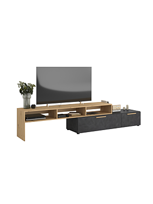 GRAND MEUBLE TV RAW ROTATIF - Beige / Noir