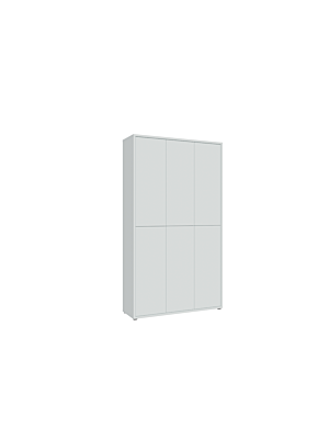 Armoire ALICE SPRINGS Avec 6 Portes - Gris Clair 