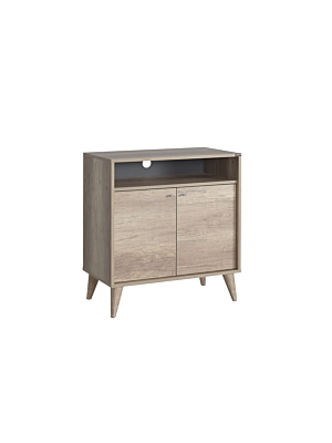 Meuble Multifonctions LONDON 2 Portes + Niche - Beige Foncé