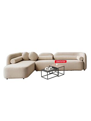 Canapé D'angle Gauche LOFT + 2 Tables Basses Gratuites 