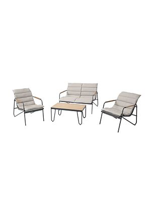SET JARDIN EASY + TABLE BASSE - Gris