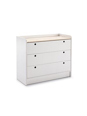 Commode KIARA 3 tiroirs - Blanc