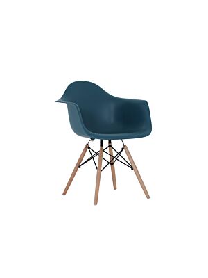 Chaise CHOCO pieds en hêtre Bleu