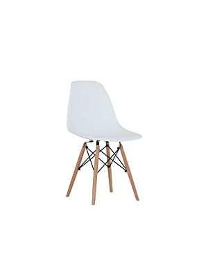 Chaise ZODIO Pieds En Bois - Blanc