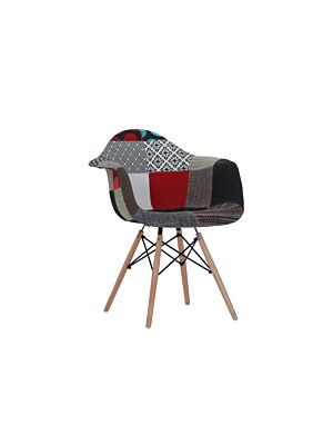 Chaise BETTY - Gris / Blanc / Rouge 