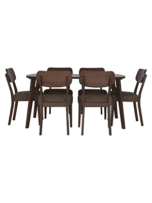 Set NINA table + 6 chaises Marron