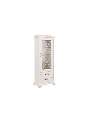 Vitrine KASHMIR 1 porte avec led - Blanc