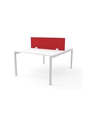 Bureau BRASILIA  Avec Séparation En Tissu Rouge