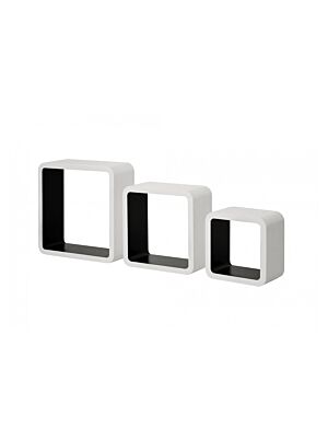 Set de 3 Niches CUBO Blanc et Noir