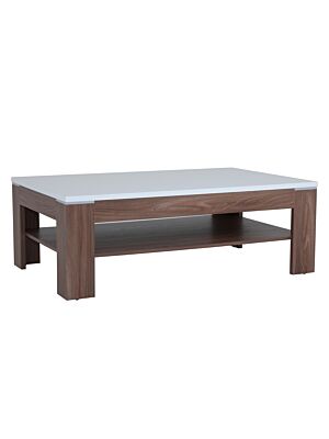 Table basse SAINT TROPEZ Marron et Blanc