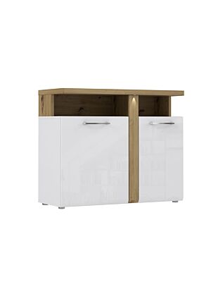 Petite commode TULUZA Blanc et Chêne