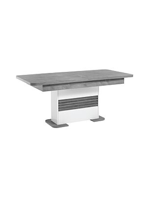 Table à manger extensible VERTIGO - Chêne gris et blanc