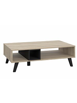 Table basse CAREA - Chêne beige / Noir Mat