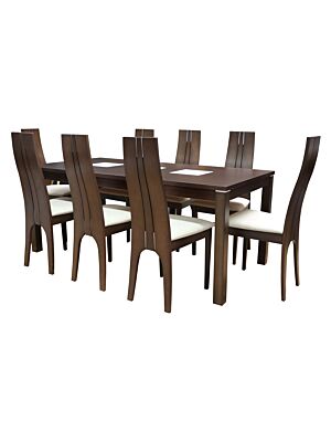 Set table + 8 Chaises BORA - Marron