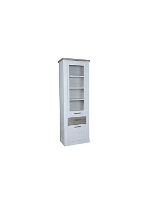 Vitrine DURO 2 portes et 1 tiroir – Blanc