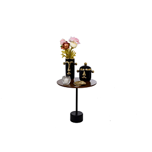 Boîte Décorative MASQUE 22x16,5x23cm - Noir / Doré 