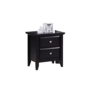 Table De Chevet COSTA Avec 2 Tiroirs - Marron