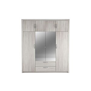 Armoire PLUTON 198x57x224cm - Gris Armoires rangements