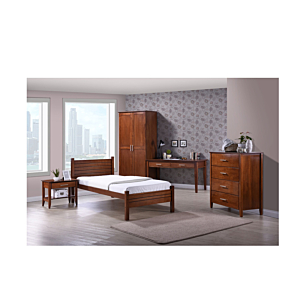 Lit LALA 120x200 cm Avec Sommier Et Bois Massif - Oak