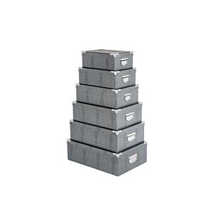 Set De 6 Boites De Rangement - Gris Boites de rangement