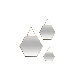 3 Miroirs Avec Chaine - Or Miroirs décoratifs