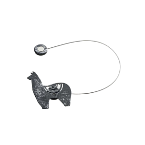 Embrasse Aimantée 30x8x4,5cm - Noir / Argenté Tringles et accessoires rideaux
