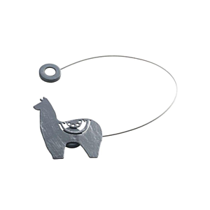 Embrasse Aimantée 30x5,5x6,8cm - Gris Argenté Tringles et accessoires rideaux