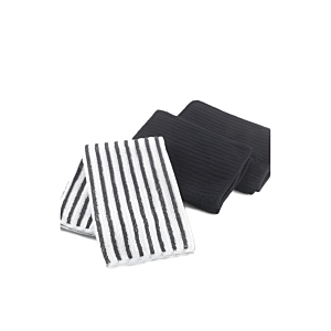 Lot De 3 TORCHONS CUISTOT MICROFIBRE - Noir Nappe et serviettes