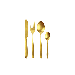 Ménagère De 16 Pièces - Doré Cuisson et préparation