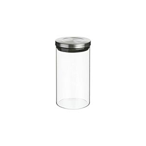 Bocal En Verre Et Inox HERMET 1 L - Blanc Rangement cuisine