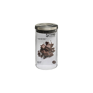 Bocal En Verre Et Inox HERMET 1 L - Blanc