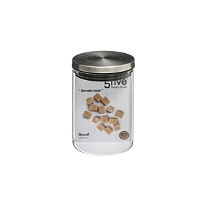 Bocal En Verre Et Inox HERMET 0,6 L - Blanc