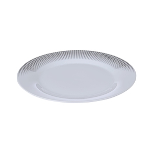 Assiette Plate 27 cm - Gris / Blanc