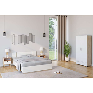 Armoire NANO 2 Portes + 1 Tiroir - Blanc