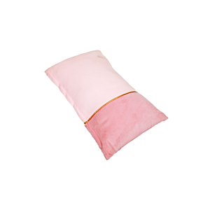 Coussin Bicolore Liseré Doré - Rose