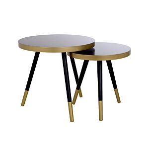 Set De 2 Tables MORSE - Noir/Or Promos printemps