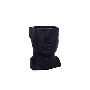 Vase Face 15x15x19,5cm Petit - Noir Vases