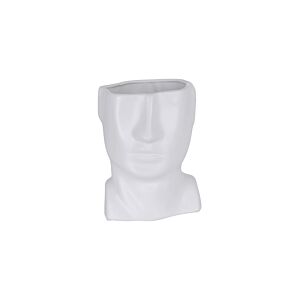 Vase En Forme Visage 15x15x19,5cm - Blanc Vases
