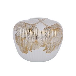 Petit Vase DECO En Céramique - Blanc / Doré Vases