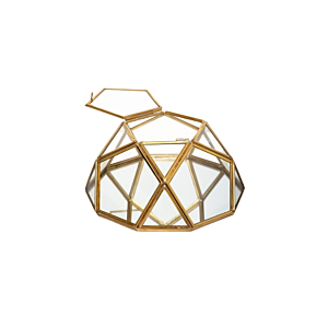 Boîte De Rangement Forme Diamant - Or