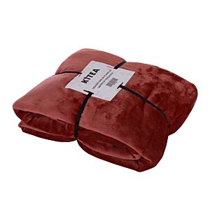 Couverture En Flanelle 160X220cm - Terracotta Plaid et couvertures
